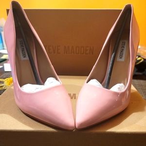 Steve madden pink patent leather pumps
